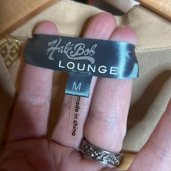 Hale Bob Beaded Sheer Silk Tunic Blouse Size Medium - Picture 5 of 9